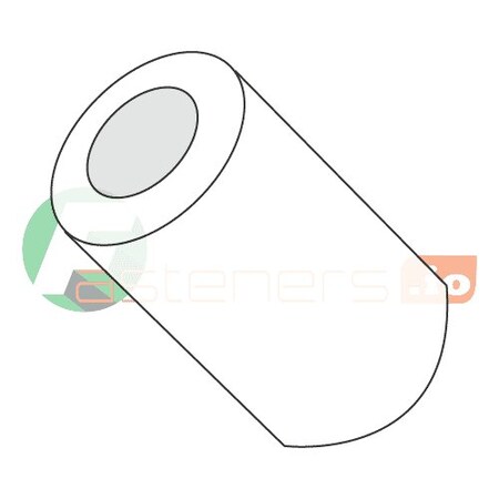Newport Fasteners Round Spacer, #4 Screw Size, Natural Nylon, 7/16 in Overall Lg, 1000 PK 100704RSN